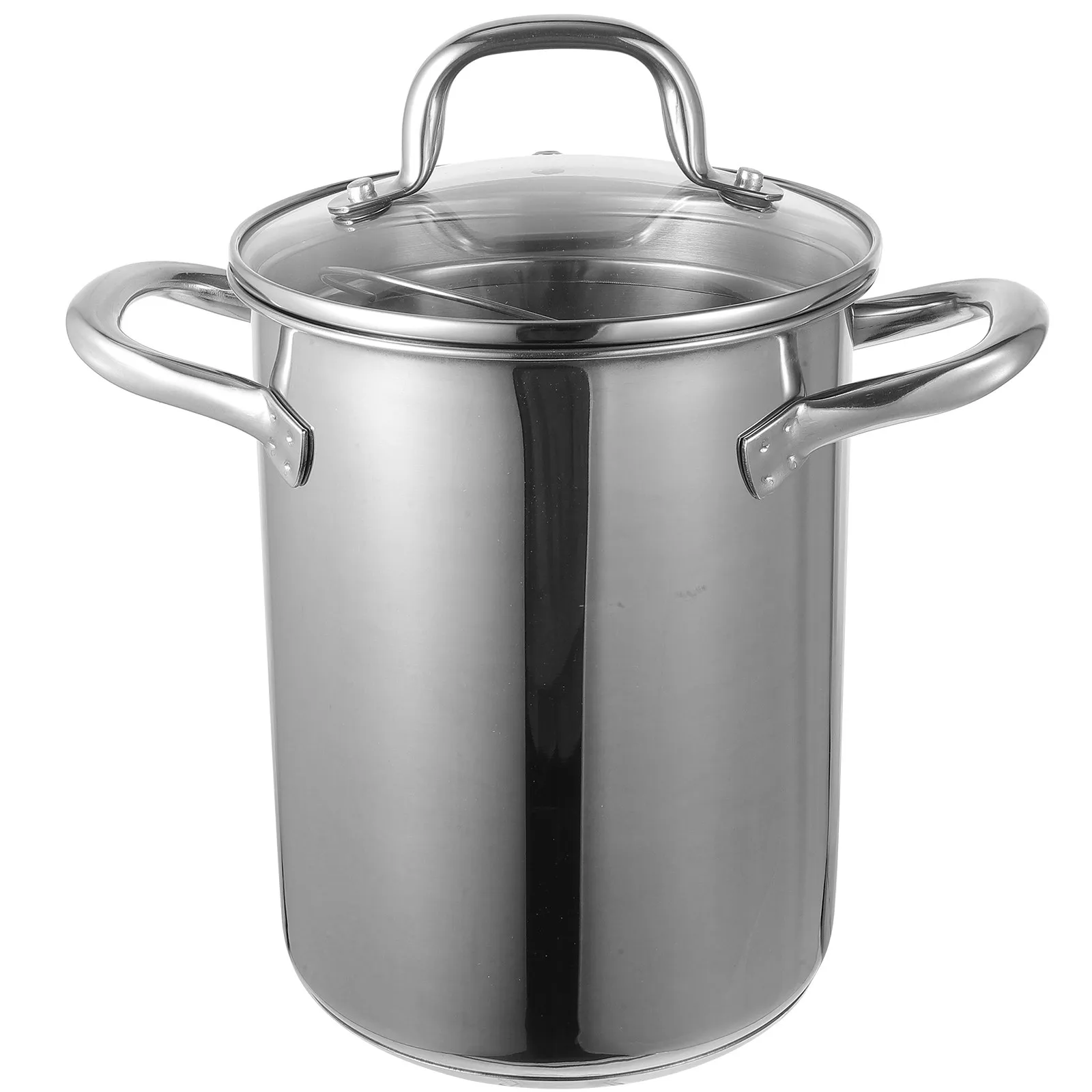 1Set Stainless Steel Frying Pot Fryer Basket Oil Drainer Deep Frying Pan Household Kitchen Tool for Fish Chicken Wings Picnic