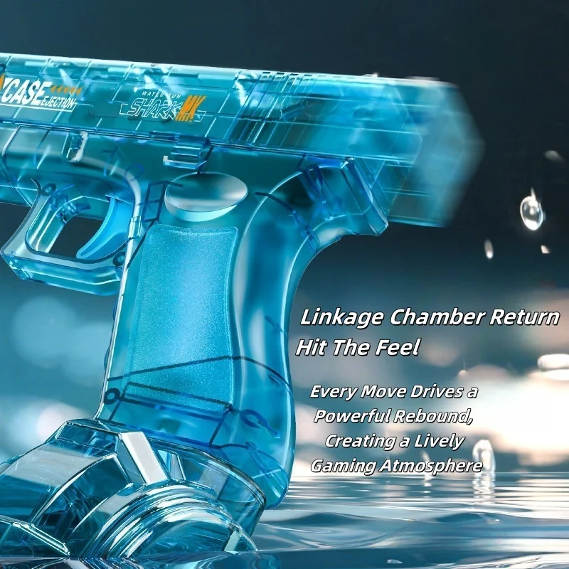 مسدس مياه كهربائي لهب غلوك مع مسدس خفيف الوزن باعث للضوء، لعبة مناسبة هدية للشاطئ الصيفي في الهواء الطلق