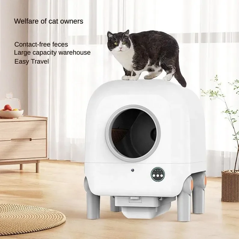 New Design Self Cleaning Air Circulation Electric Smart Cat  Box For Multiple Pets App Control Automatic Cat Litter Basin