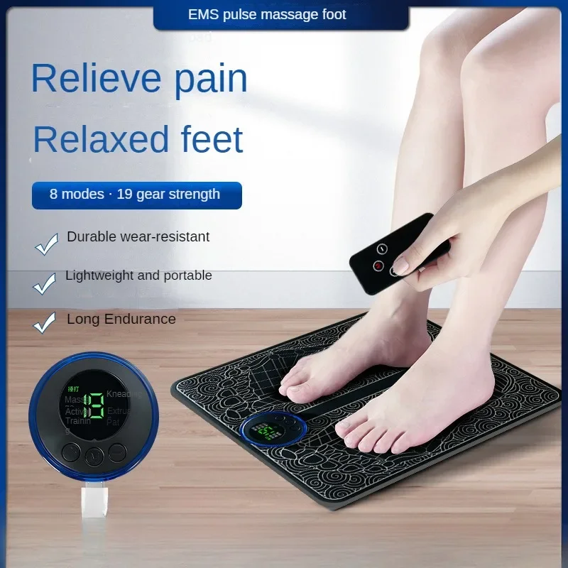 Portable Foot Massage Pad Foot Massage Massager Rechargeable EMS Physiotherapy Microcurrent Pulse Massager