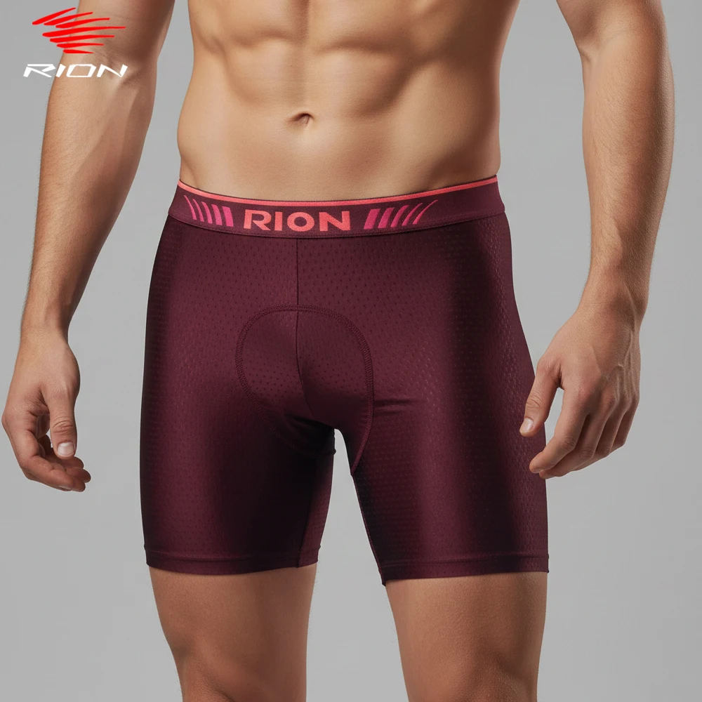 RION Men Cycling Shorts Underwear MTB Tights Biking Shockproof Pads Road Bike Equipment 5H  Breathable All Season Clearance Sale