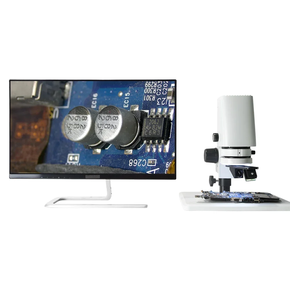 Real photo 360-Degree Rotating 2D 3D Adjustable Lens HD 3D video  Microscope Camera 7X-230X Measuring Microscope