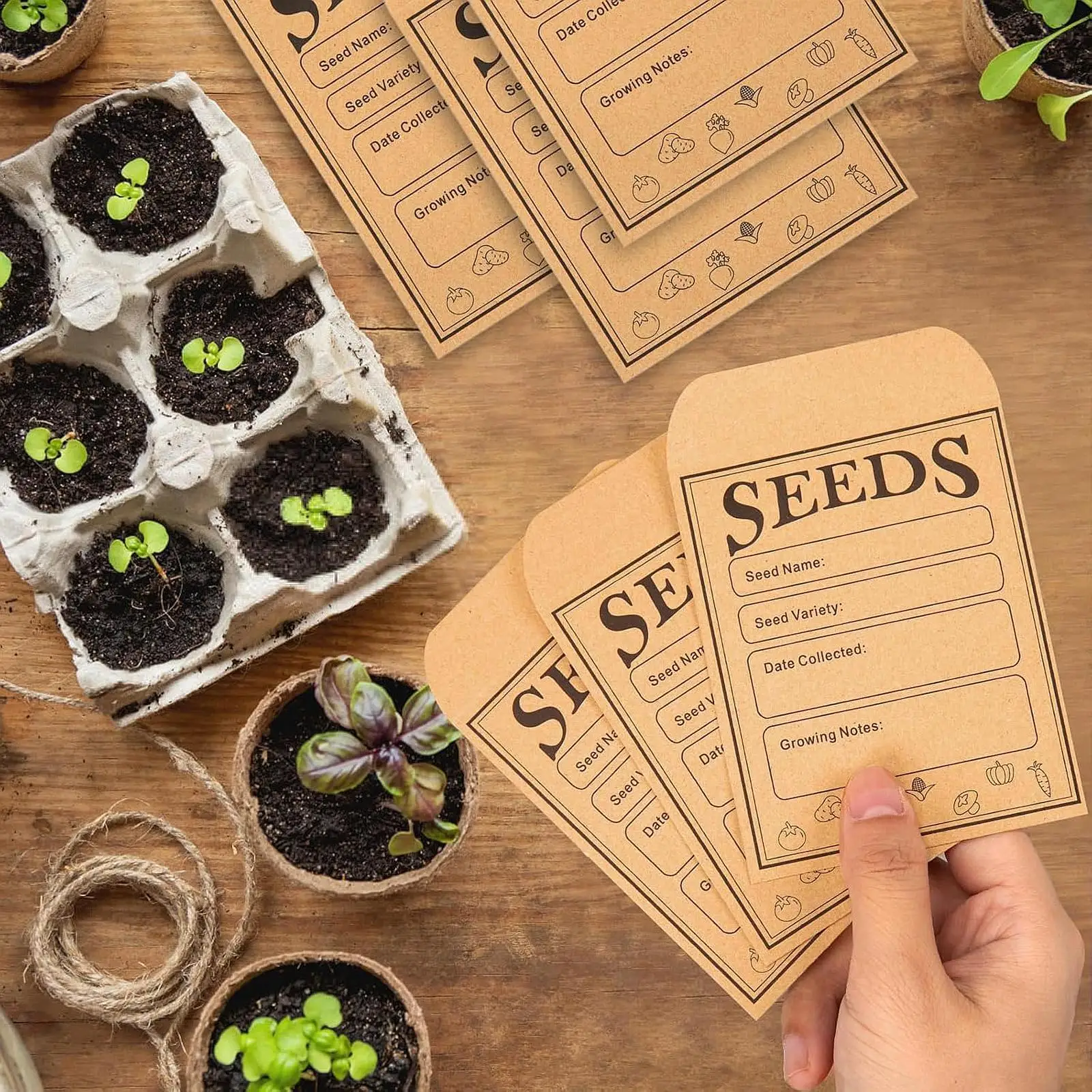 Pack of 50 Mini Self- Envelopes for Storing And Collecting Seeds Pack of 50 Mini Self- Envelopes for Storing And Collecting Seeds