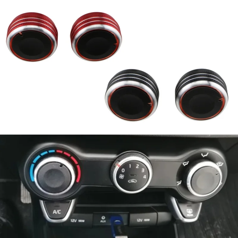 

2Pcs Air Conditioning Control AC Knobs for Hyundai Solaris KIA RIO K2 KXCROSS 2017 2018 2019 2020 2021 Parts Car Air Buttons