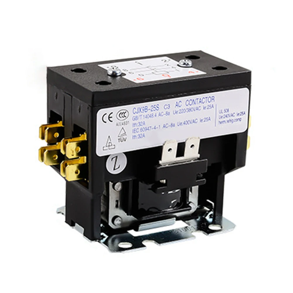 

Compact AC Contactor 220VAC CJX9B25S Relay for HVAC Systems Suitable for Various Applications Including Pumps and Elevators