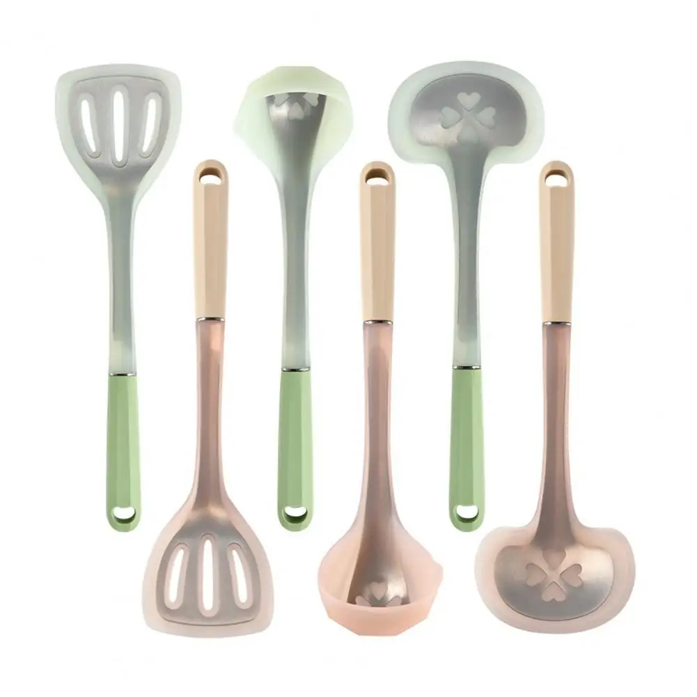 

Silicone Cookware for Non-Stick Pot High Heat Resistant Spatula/Spoon/Turner Utensils Set for Pancake Eggs Fish