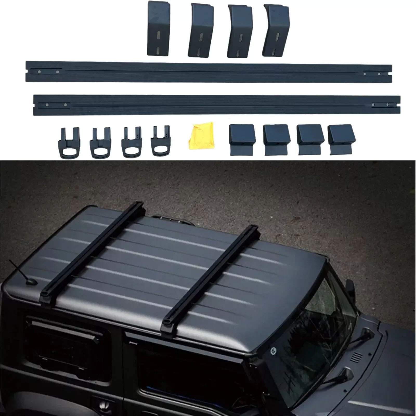 

2 шт. черная поперечина для Suzuki Jimny 2-дверная поперечина 2019-2024 алюминиевая