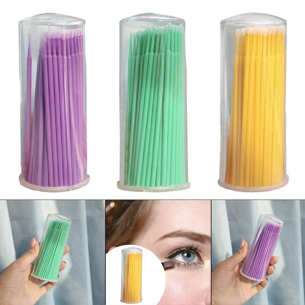 100-wattenstaafje Wegwerpreinigingsstick Multifunctionele mascaristokjes voor verlenging Persoonlijk gebruik Detailmodificatie Wenkbrauw