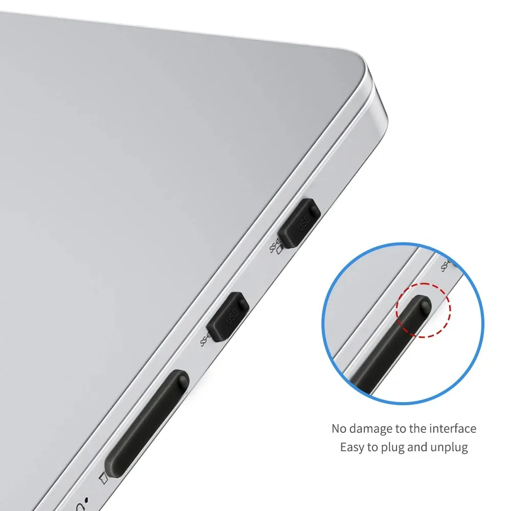 Universal USB Type C Interface Dust Protectors Silicone Notebook Anti Dust Plug For Laptop Accessories Anti-Dust Caps Set
