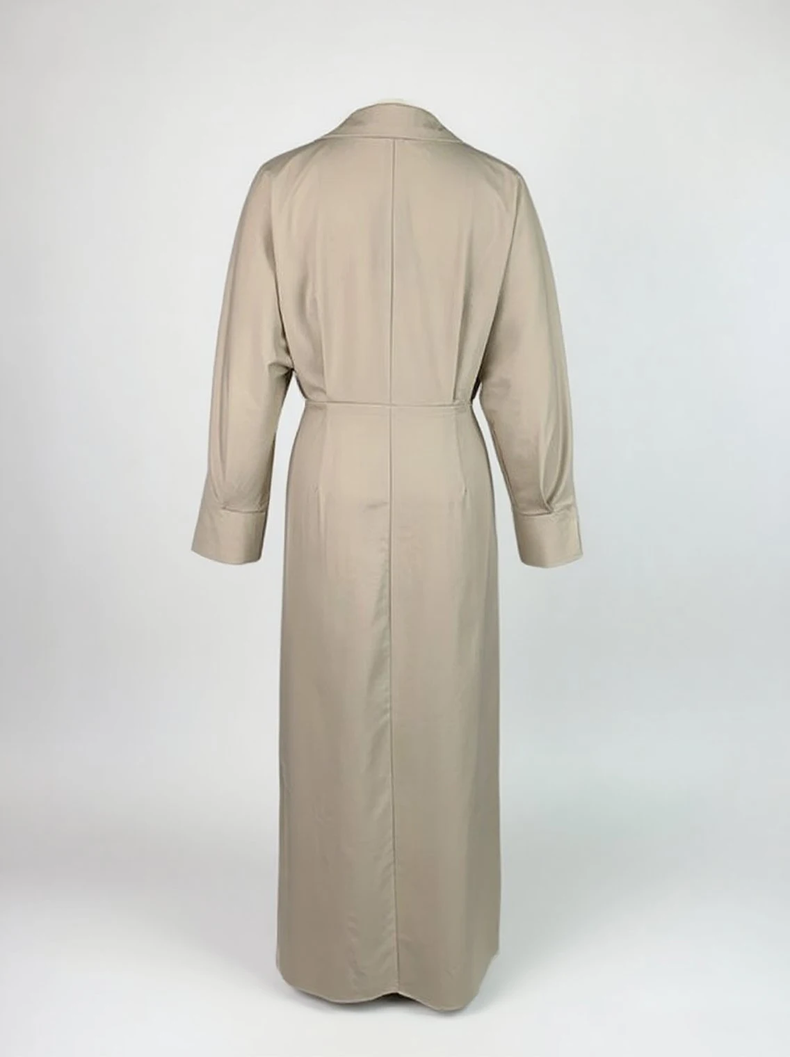 Modigirl レディース コットンリネン マキシ丈ワンピース 2025 夏 春 Vネック ボタン H型 無地 シック カジュアル ロングワンピース