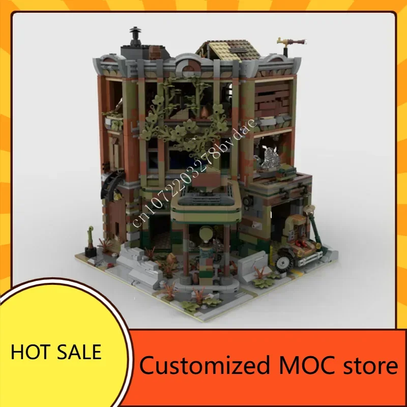 

2968PCS corner garage apocalypse version MOC Puzzle StreetView Architecture Creative Birthday Holiday Toy For Christmas Gift