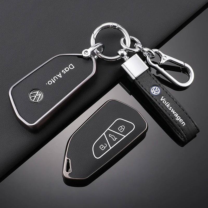 TPU Leather Car Remote Key Case Fob Cover Holder Shell For VW Volkswagen Golf 8 ID.3 ID.4 MK4 MK8 2022 2021 GTI R Accessories