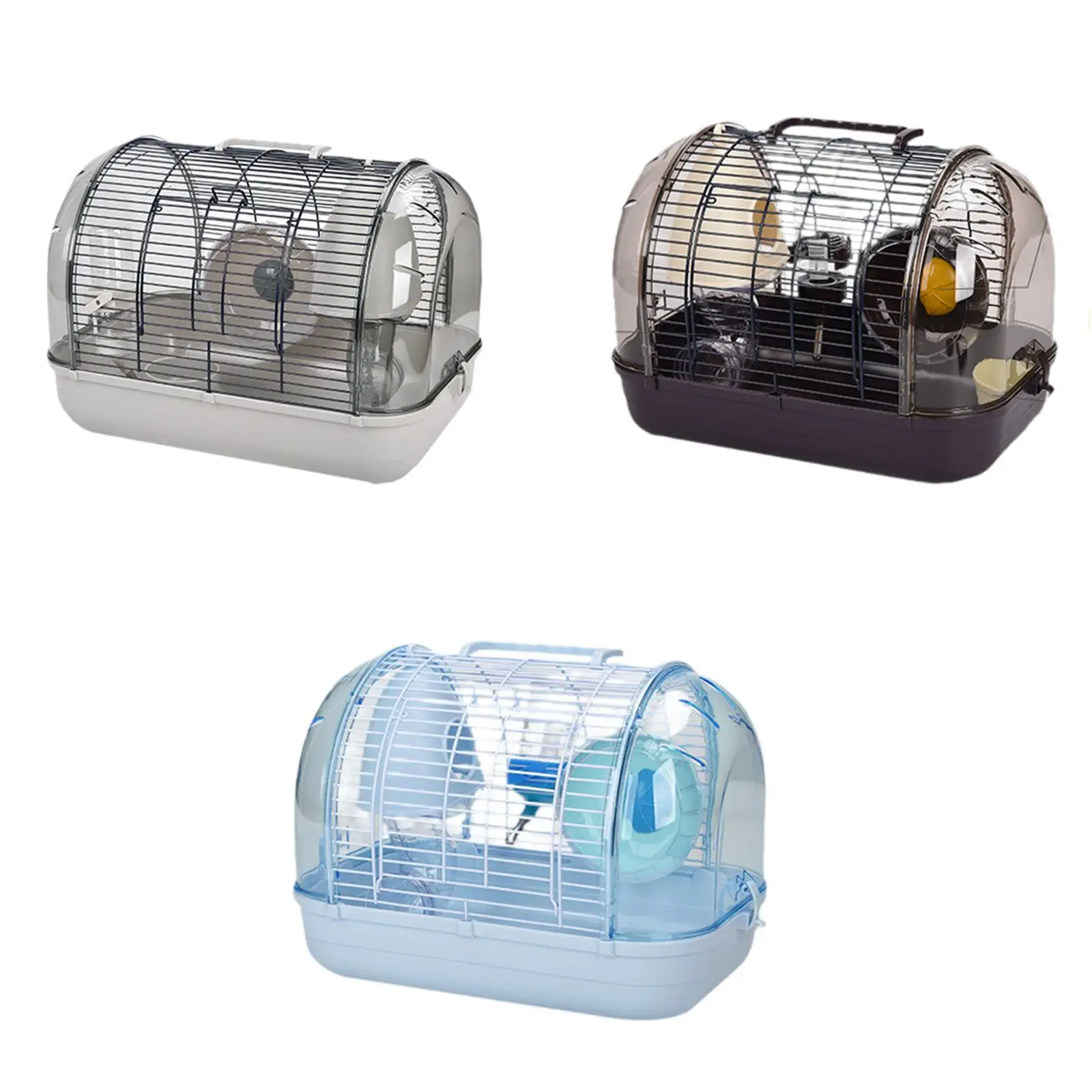 Small Animal Carry Cage Transparent Portable Openable Top Habitat Pet Carrier for Mice Hedgehog Sugar Glider Gerbils Bunny