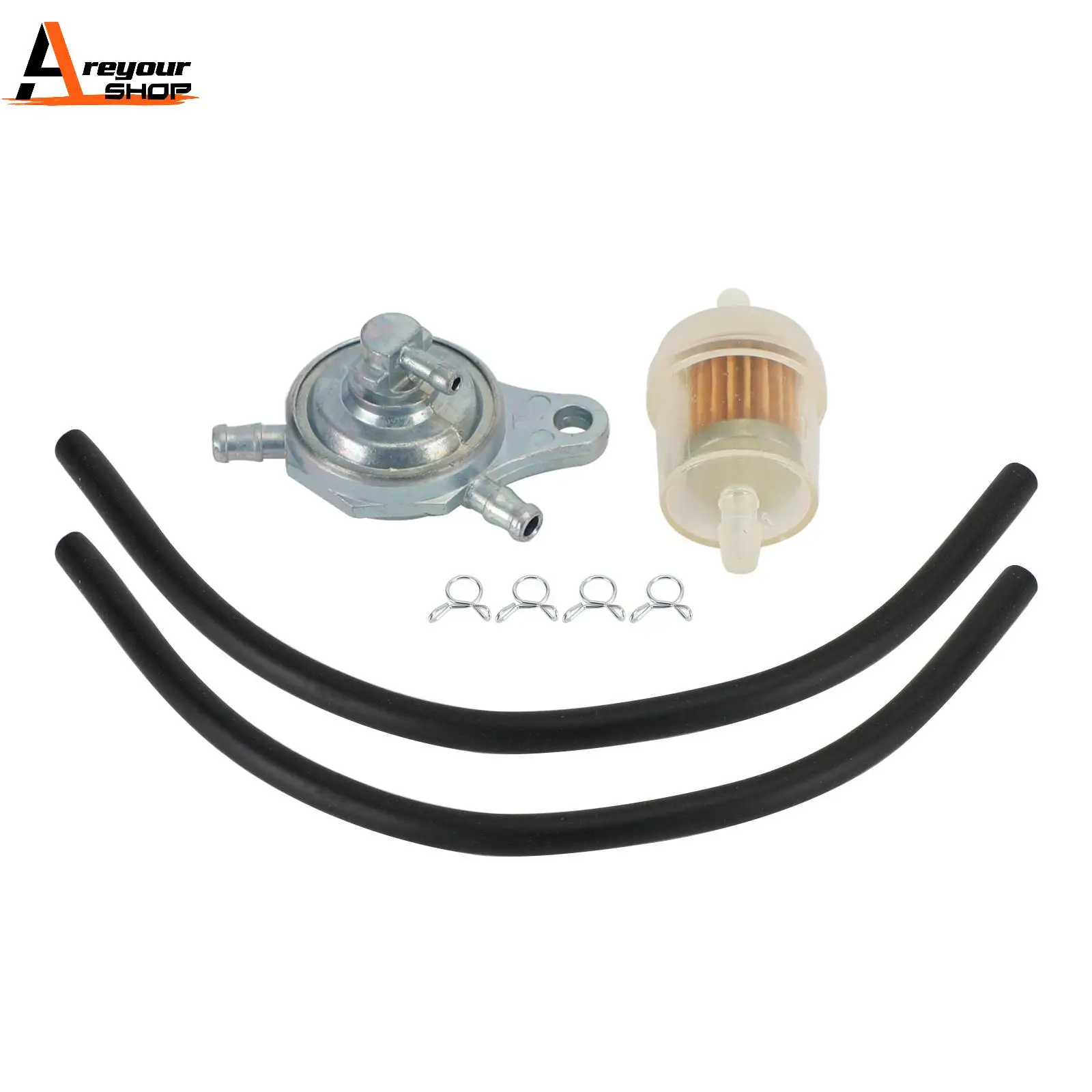 Areyourshop Fuel Tank Tap + Filter + Hose For GY6 125cc 150cc PIT Quad Dirt Bike ATV Buggy Motor Accessories