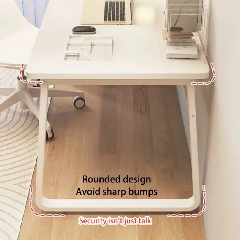 Computer Desk Modern Simple Style Desk for Home Office, White Small Writing Table Study Corner Work Desk for Bedroom