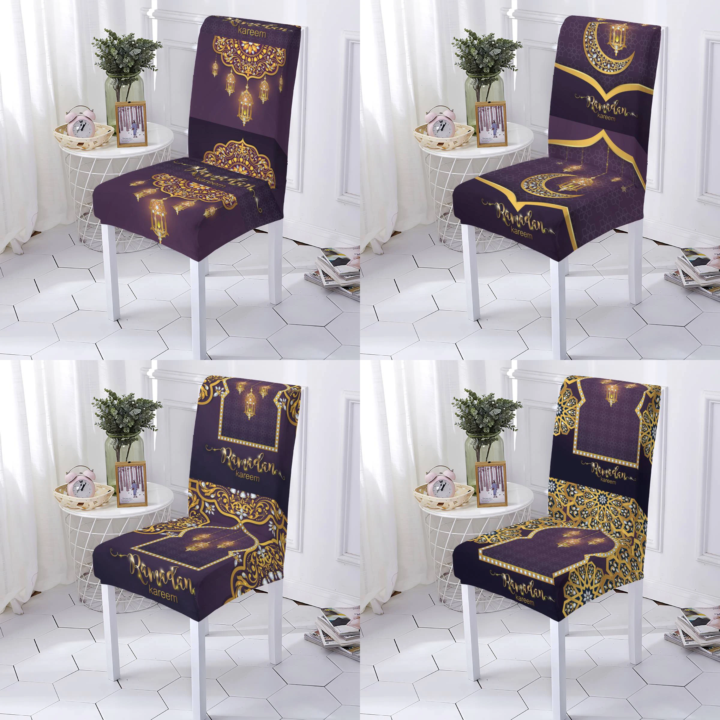 

Festival Ethnic Style Cover Of Chairs Bar Chair Covers Ramadan Pattern Chairs Covers Slipcover Removable Chair Case Stuhlbezug