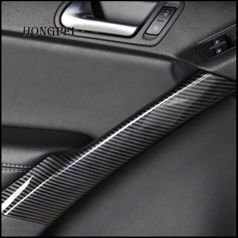 

Стайлинг автомобиля для VW Volkswagen Tiguan 2010-2015, внутренний держатель ручки, рамка, накладка, наклейка, автоаксессуары