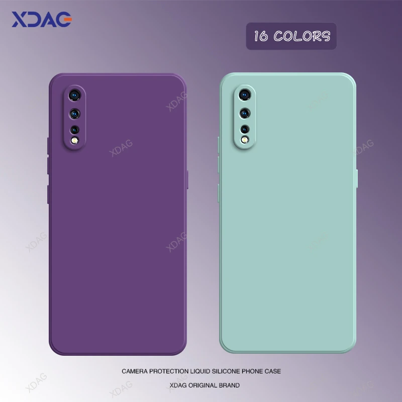 

Original Basic Phone Case for VIVO S1 Global Market 6.38" 1907 V1907 1907_19 V1913A High Qualtiy Liquid Silicone Soft Back Cover