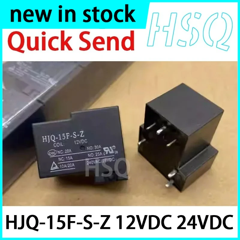 1PCS New HJQ-15F-S-Z 12VDC 24VDC 6-pin 30A/20A Conversion Relay Set