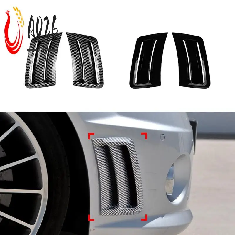 

A026-Car Front Bumper Splitter Side Air Vent Outlet Cover Wind Knife Trim For Mercedes-Benz C-Class W204 S204 2007-2010