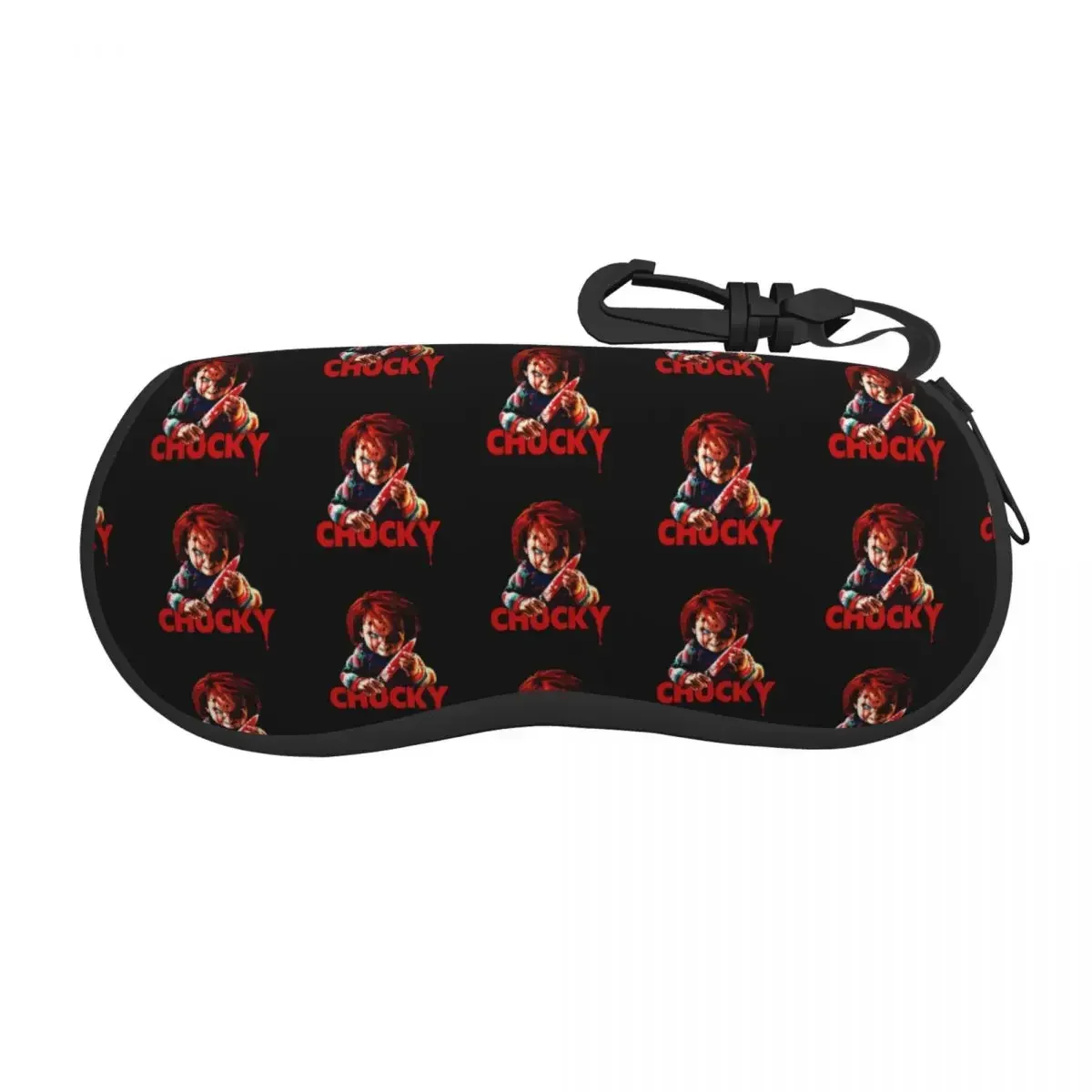 Custom Chucky Killer Horror Halloween Shell Glasses Case Travel Child's Play Movie Eyeglasses Case Sunglasses Protector Box