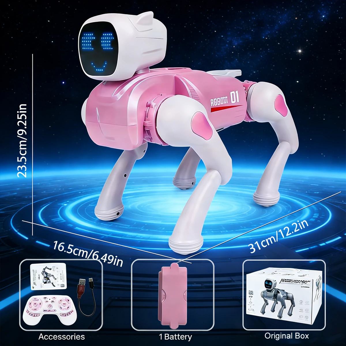 X1 RC AI Smart Robot Dog Intelligent Multifunction Voice Command Programmable Mechanical Dog Electronic Stunt Robot Dog Toys