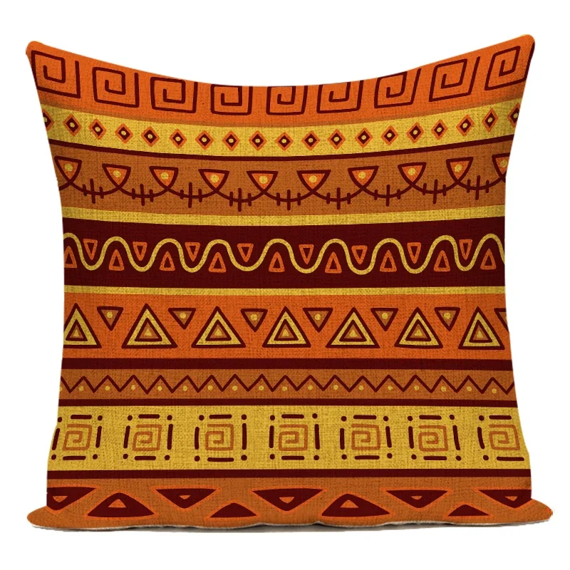 Sarung Bantal Cetak Wanita Afrika Abstrak Sarung Bantal Lempar Geometri untuk Sofa Kursi Mobil Sarung Bantal Hidup Afrika Dekoratif