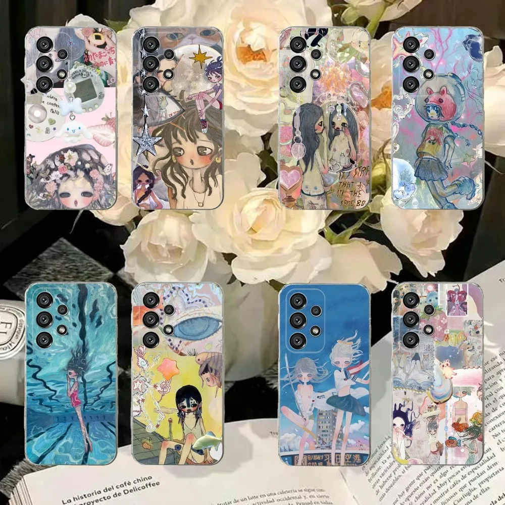 Aya Takano Japanese painter Phone Case For Samsung S30,S23,S21,S22,S20 Ultra,S20 FE lite,S10,S9,S8 PIus Cover Clear