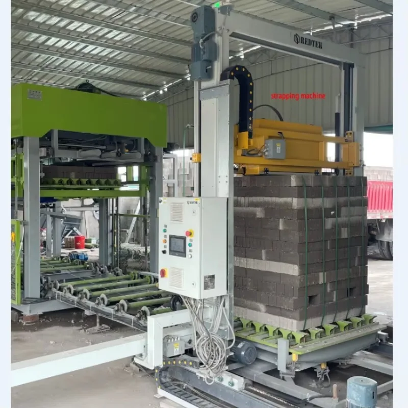 Brick Palletizer / Wrapping Machine / Baler/ PET Strip Block Cubing System Etc Auxiliary Equipment for Concrete Brick Factory