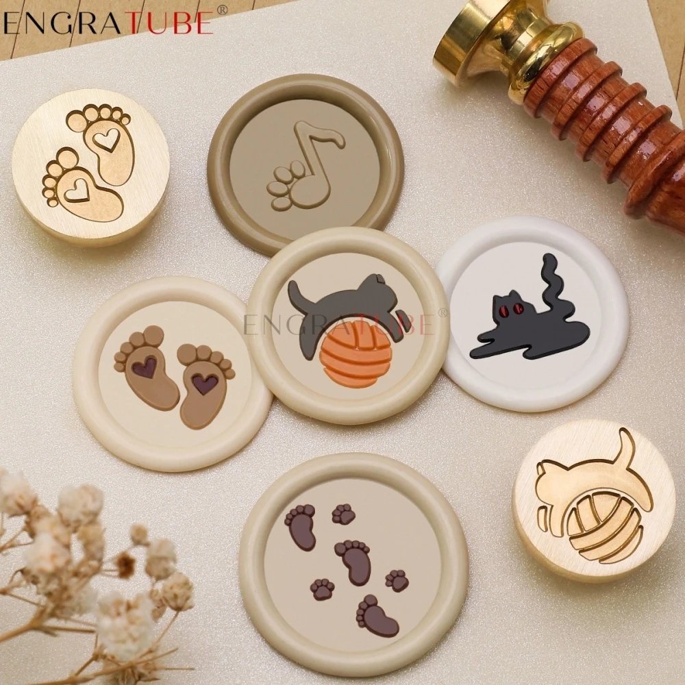 25mm Sealing Wax Stamp Cute Cat Claw Love Heart Bird Dove Dandelion Island Swan For DIY Envelope Card Wedding Gift Scrapbooking