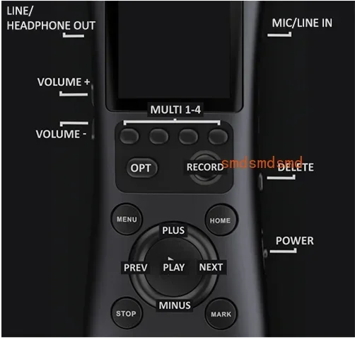 Portable Stereo Recorder Intuitive menus with record-ready factory settings to make recording easy