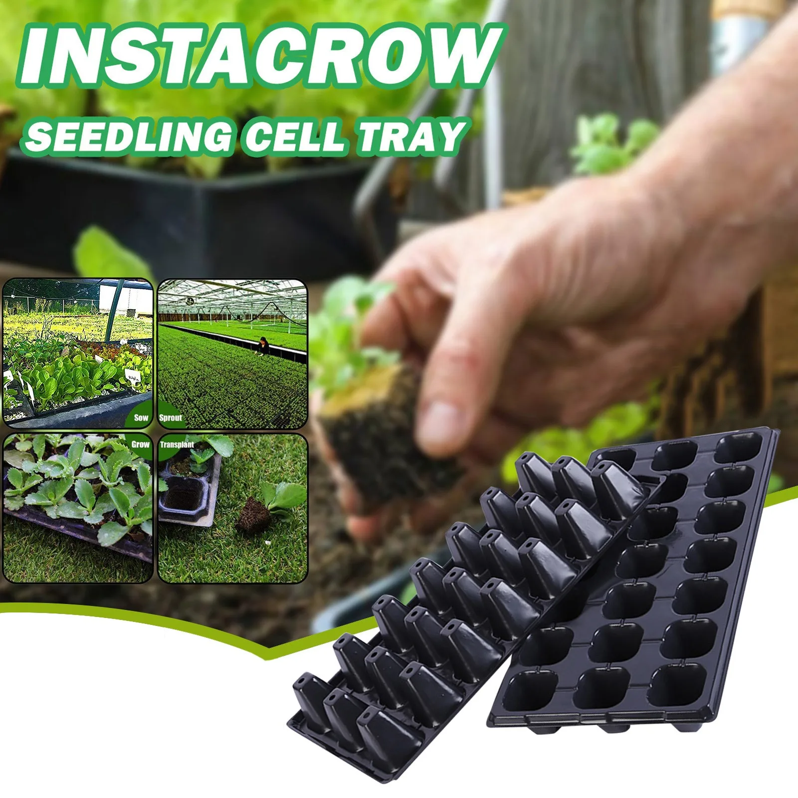 Trays 21 Gardening Plastic Cells TraysGermination Seedling Patio & Garden Birdseed Wild