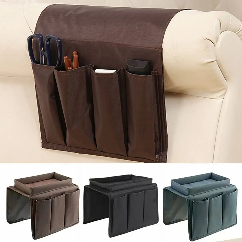 

Space Saver 4 Pockets Storage Bag Non-Slip Oxford Cloth Couch Arm Rest Organizer Large Capacity Foldable Chair Couch Pouch Snack