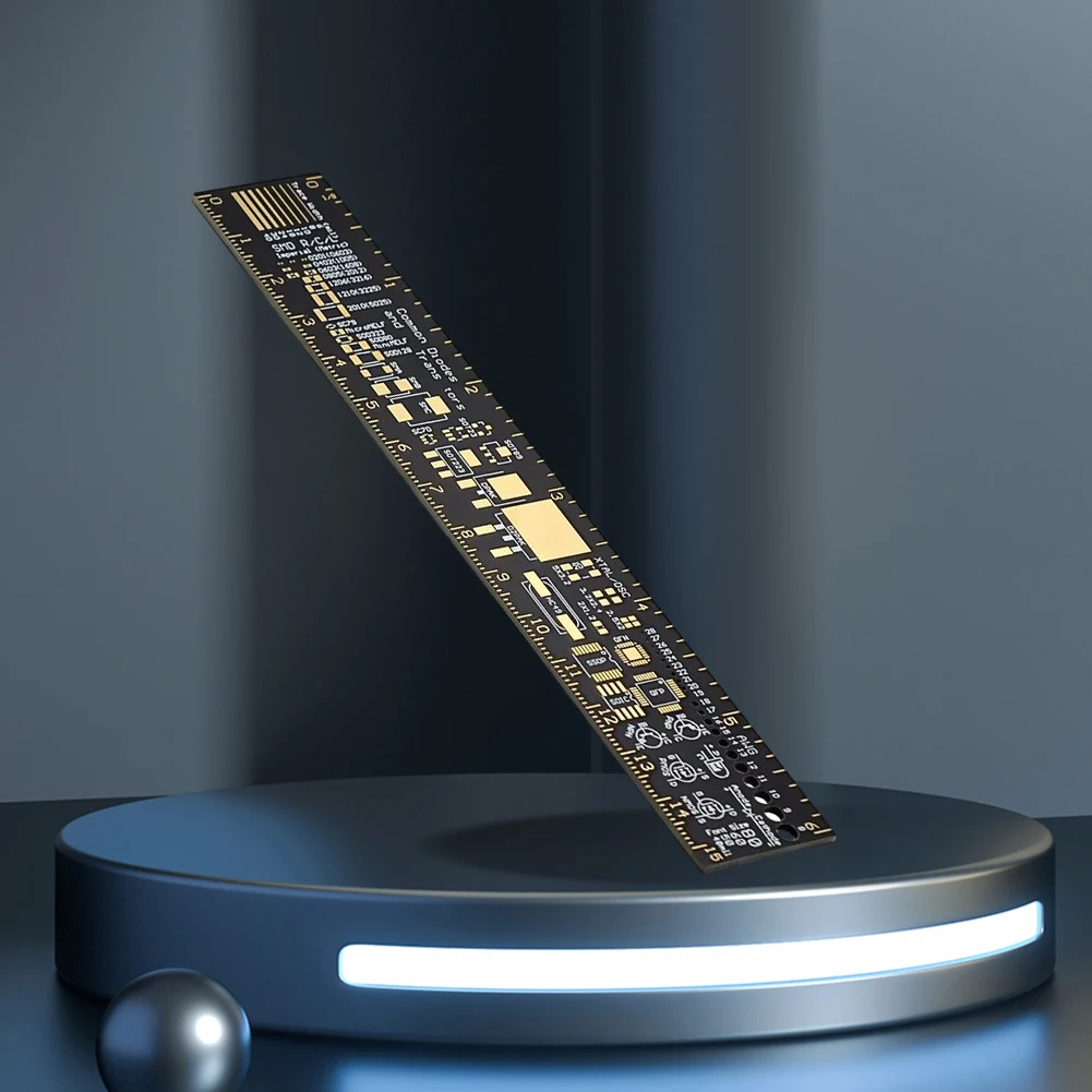 15cm 20cm 25cm Printed Circuit Board Ruler PCB Ruler Measuring Tool 180 Degrees Resistor Capacitor Chip IC SMD Diode Transistor