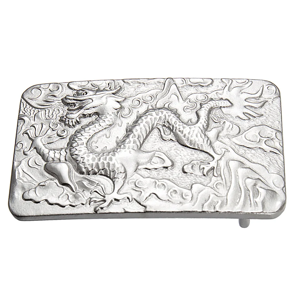 Cool ultralichtgewicht puur titanium Dragon-ontwerp Luxe cadeau Niet allergisch en roest retro casual gladde riemgesp voor heren