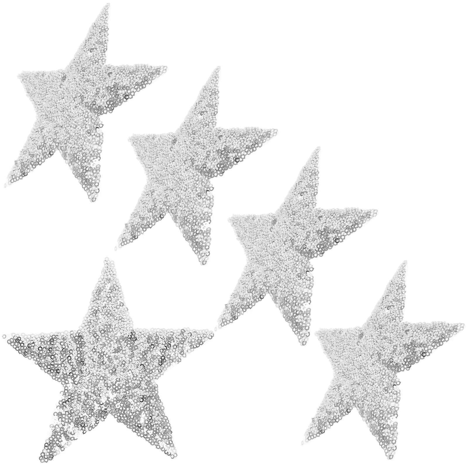 

5Pcs Sequin Star Iron on Patches Durable DIY Decorative Patches Clothes Bags Hats Repair Applique Patch Ornaments