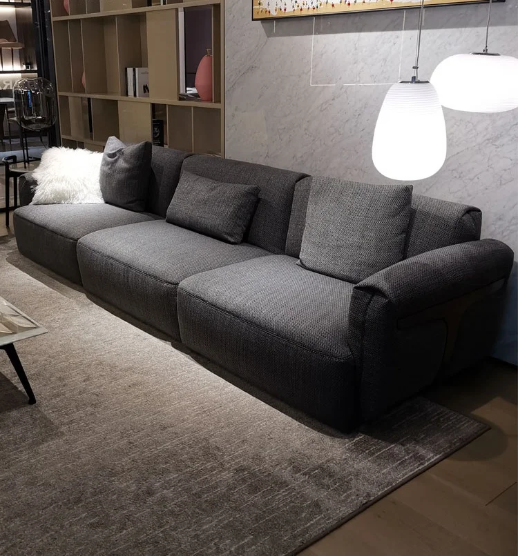 

Modern minimalist Italian minimalist fabric sofa living room combination size down sofa Nordic sofa four people