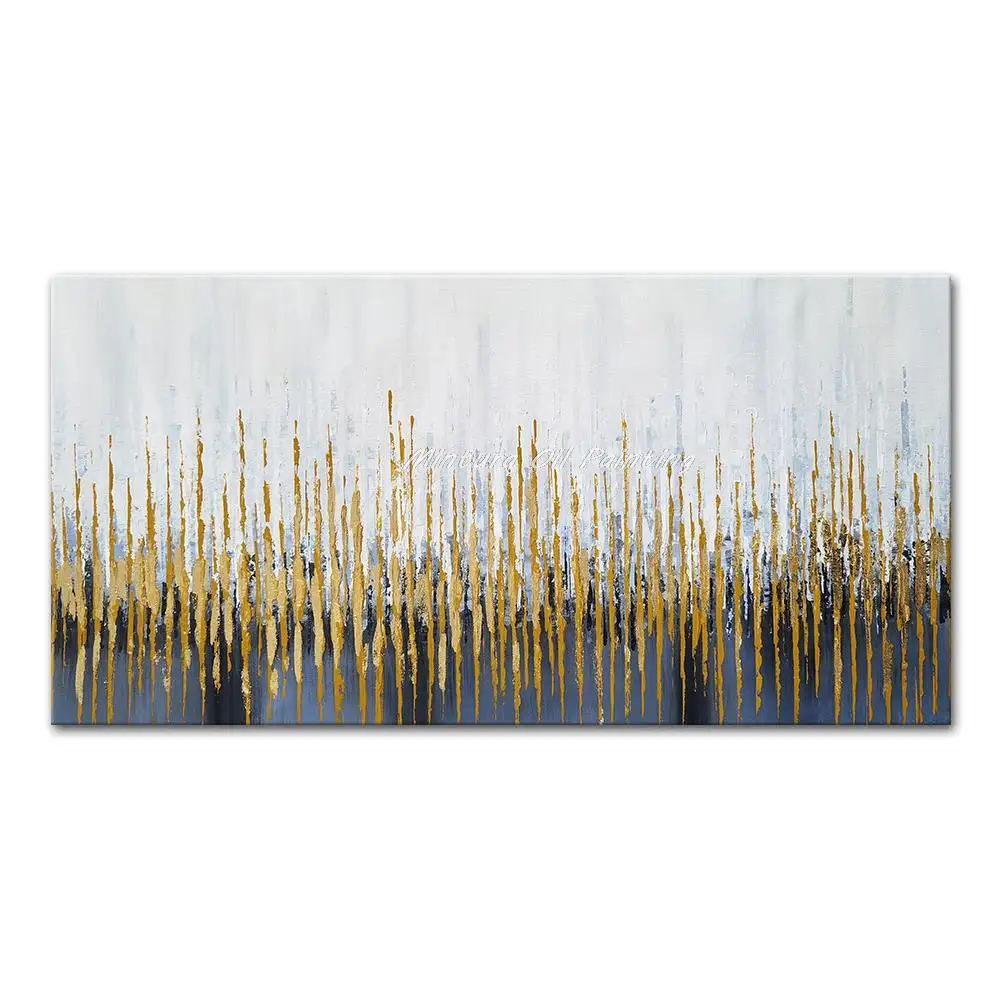 

Mintura Large Size Handmade Handpainted Oil Paintings on Canva The Golden Abstraction Modern Home Decor Hotel Decor Wall Sticker