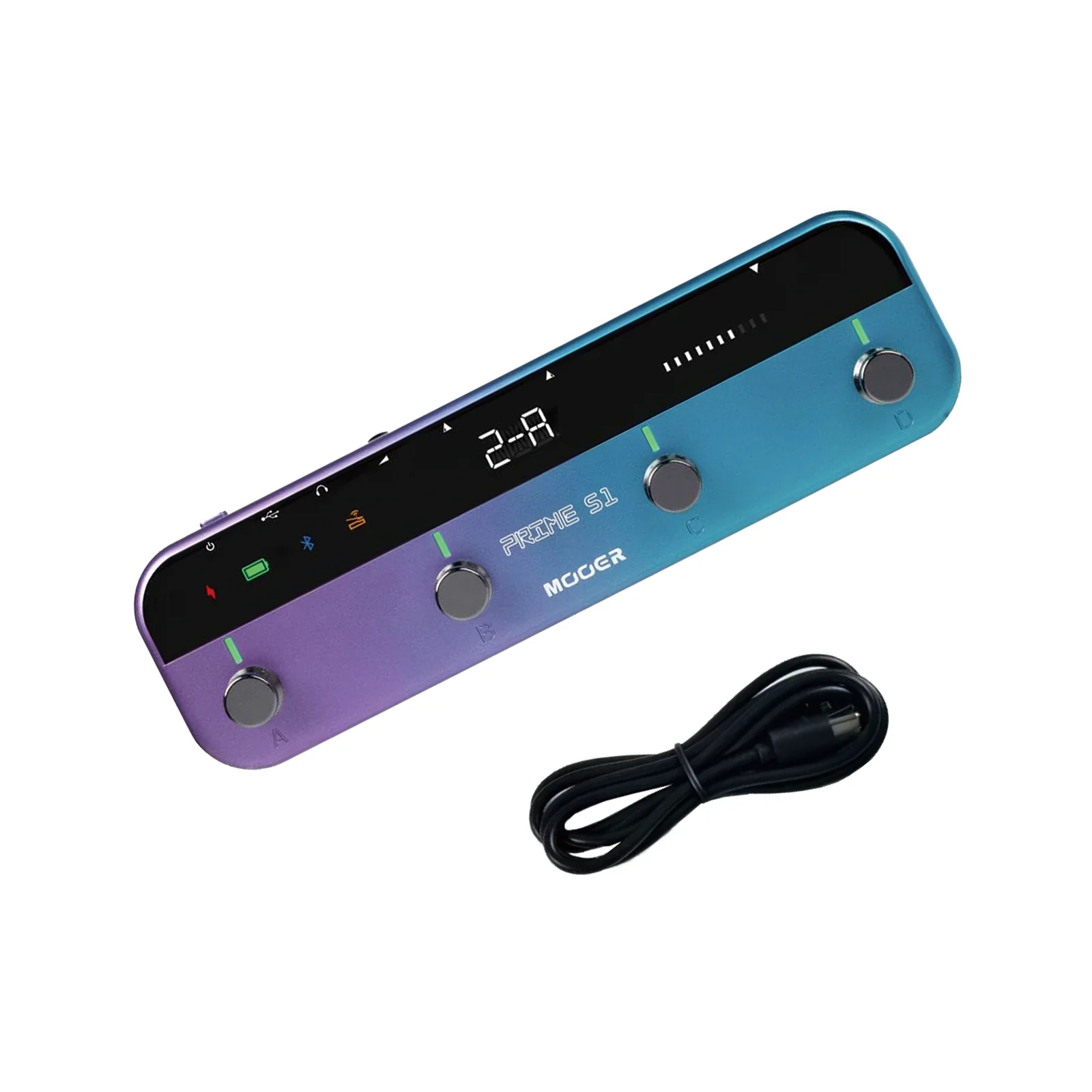 Mooer Prime S1 Smart Guitar Pedal – Rechargeable Multi-Effects with Drum Machine Looper Tuner & Bluetooth Audio Effects