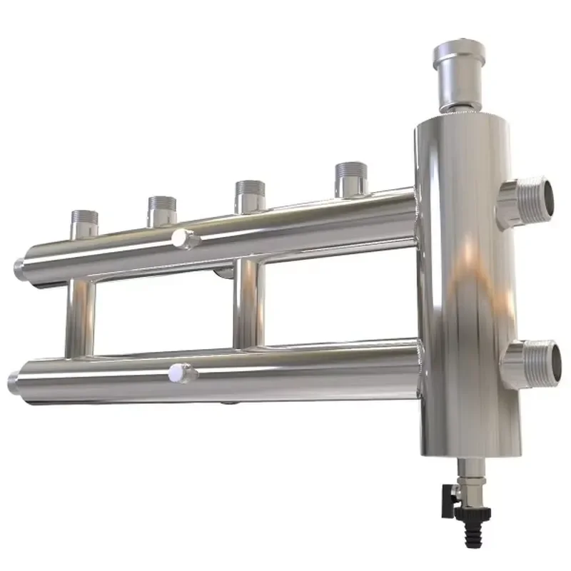 OEM Stainless Steel 304 Low loss header for pump kit underfloor heating system