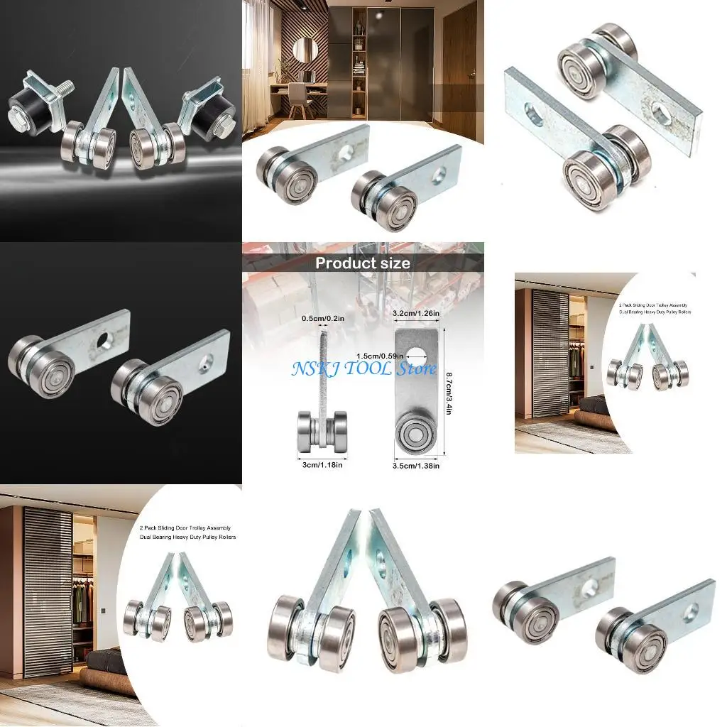 

L8RC Trolley Assembly Wheel for Smooth Sliding Tracks Wardrobe Cabinet Door Systems