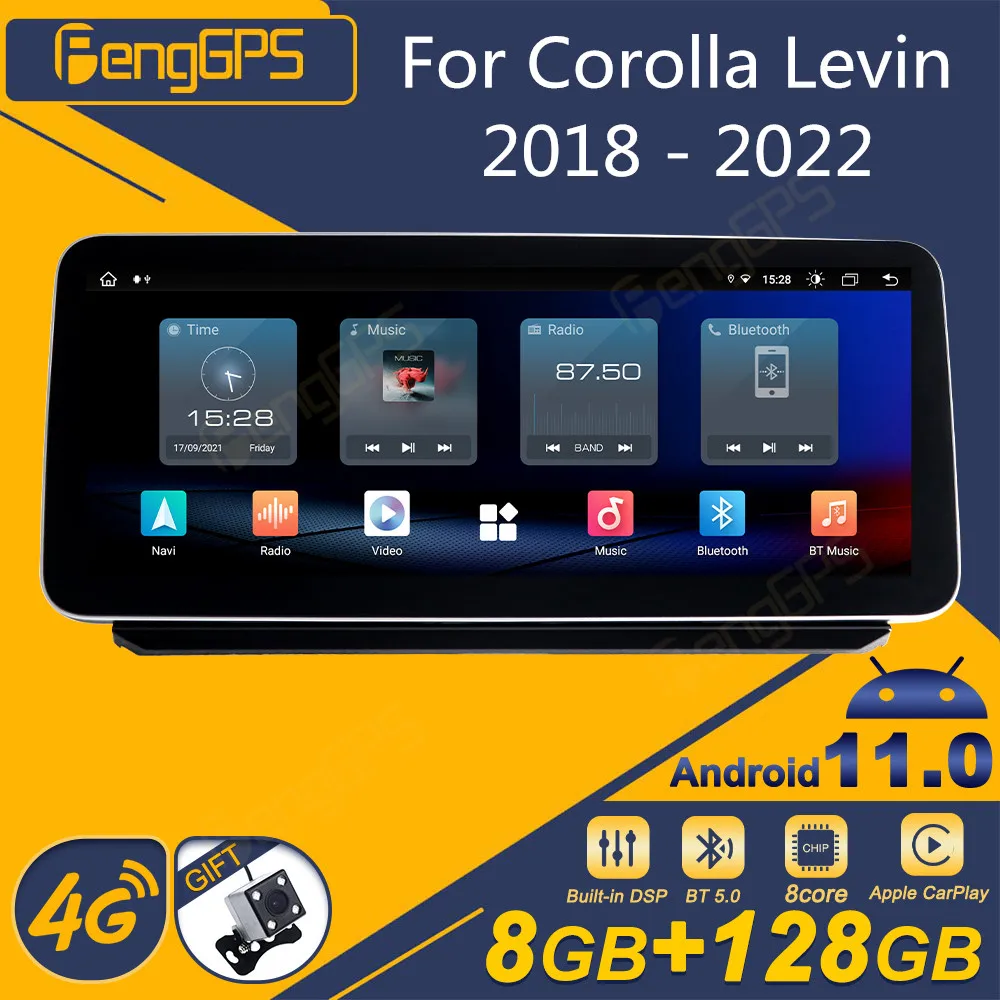 

For Corolla Levin 2018-2022 Android Car Radio 2Din Stereo Receiver Autoradio Multimedia Player GPS Navi Head Unit Screen
