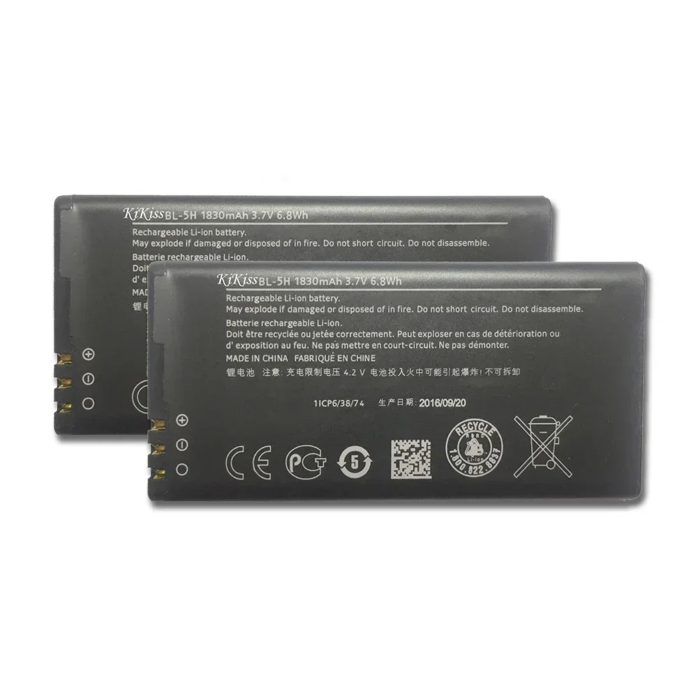 BL-5H 1830mAh Replacement Battery For Nokia Lumia 630 38 635 636 Lumia630 RM-977 RM-978 BL5H BL 5H Li-Polymer Batteries