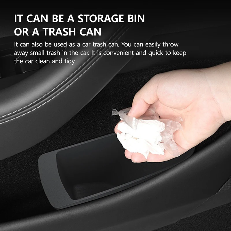 Tempat Penyimpanan Pintu Mobil untuk Tesla Model Y Juniper 2025 TPE Tahan Air Ember Payung Basah Penyerap Guncangan Tempat Sampah Anti-kebisingan