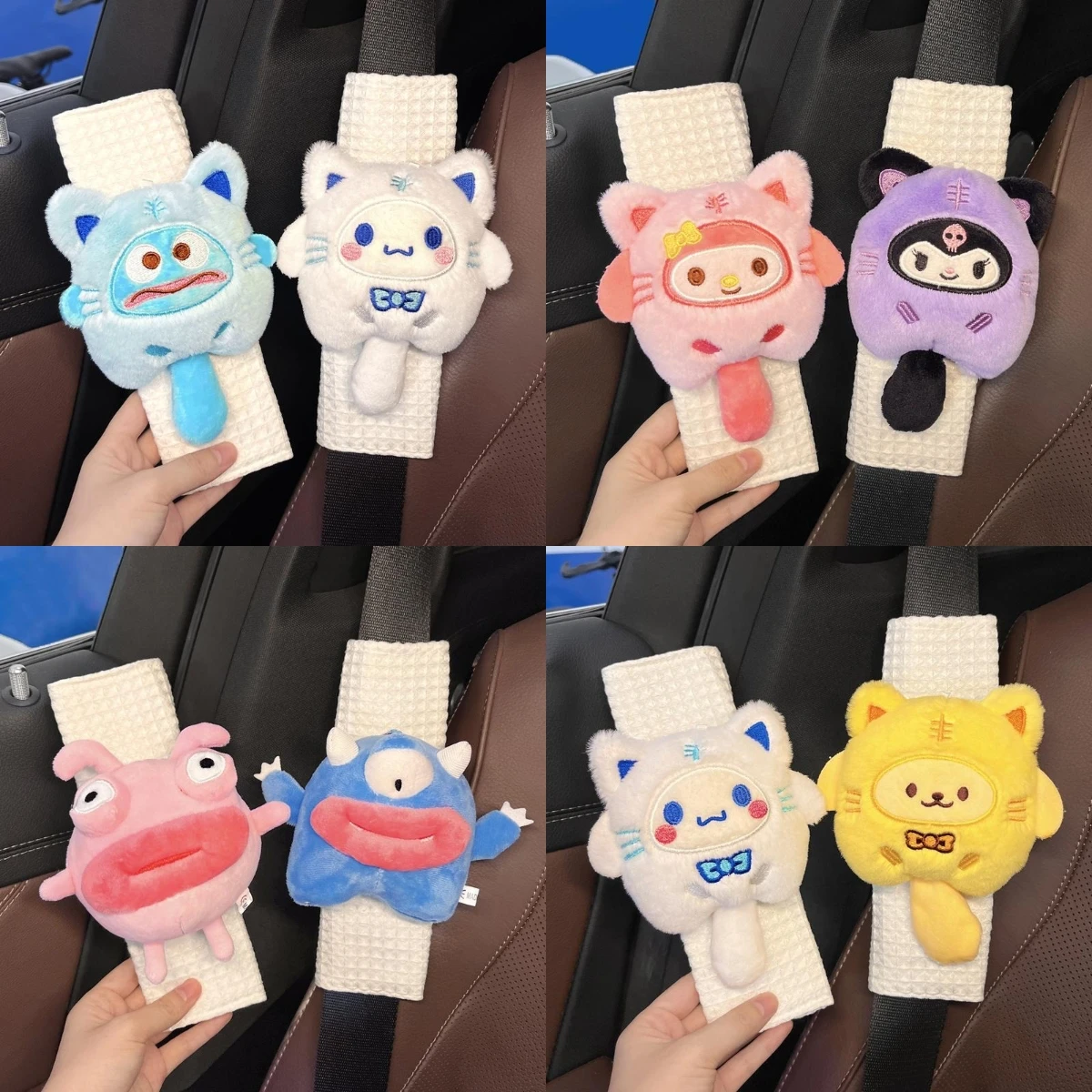 

Sanrio Car Safety Belt Cover Adjustable Seat Belt Cover Shoulder Strap Covers Car Shoulder Protector Pad Auto Accessories