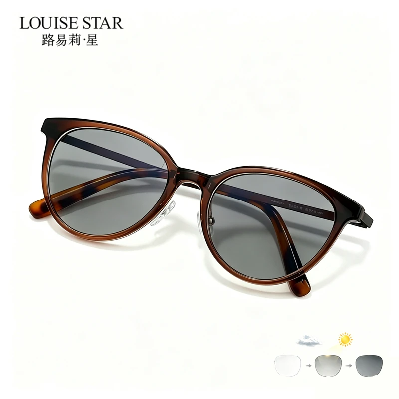 Fashionable TR90 frame titanium glasses legs glasses frame ultra light photochromic reading glasses+women's cat eyes 0+25+50+75