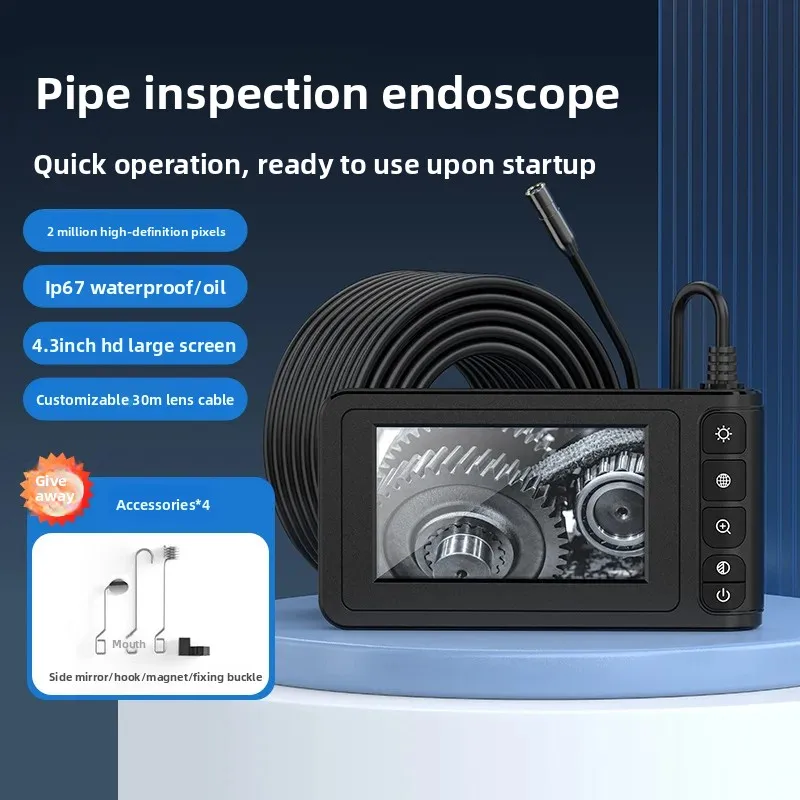 High definition pipe camera with screen lens car maintenance carbon deposit detector