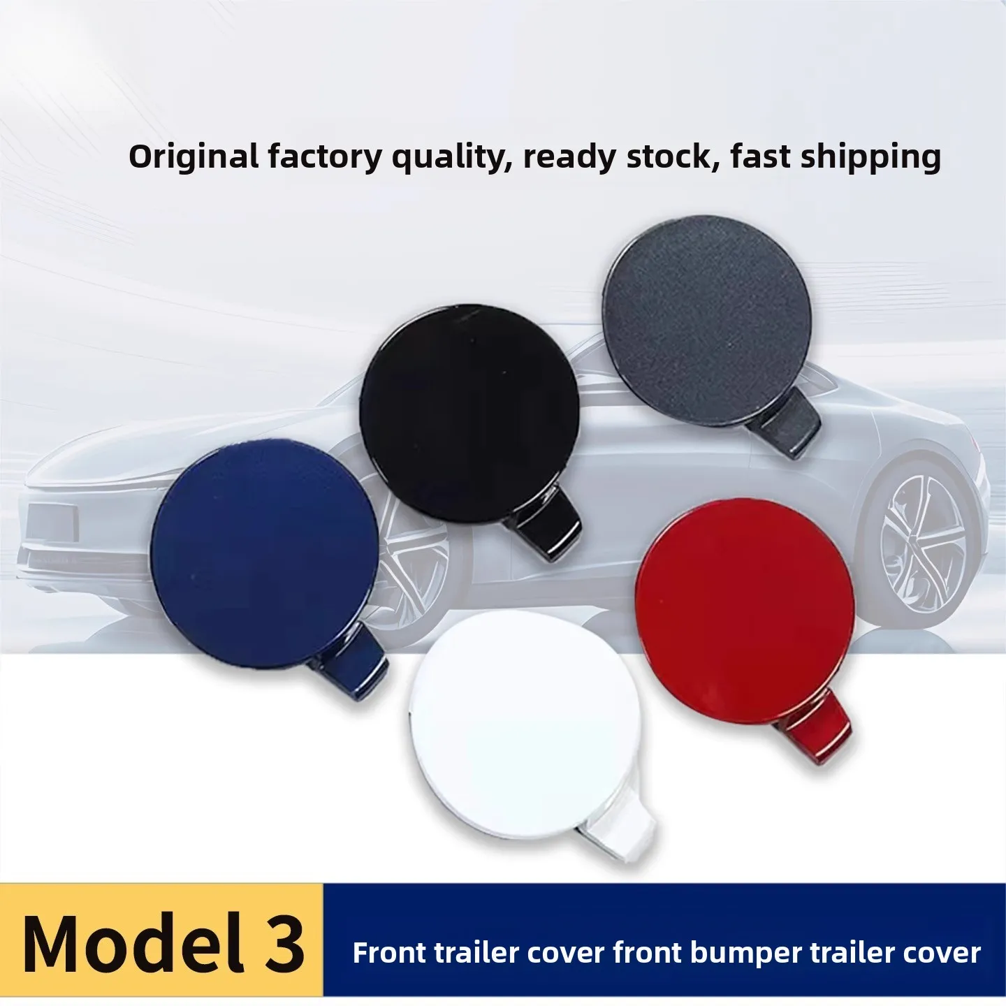 

Suitable for Tesla Model 3 front bumper towing trailer cover front trailer cover