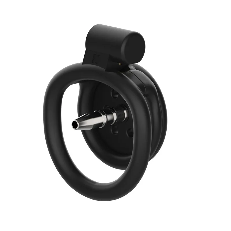 Urethral Inverted Negative Male Chastity Lock Flat Cock Cage with Urinary Catheter Metal Urethral Catheter BDSM Sex Toys for Men - view 5