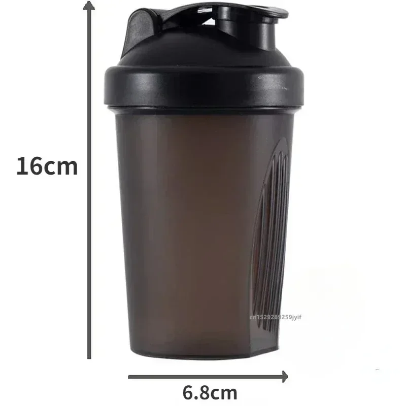 400ML Shaker Bottle with Stainless Ball BPA Free Plastic Protein Shakes Leakproof for Powder Workout Gym Sport